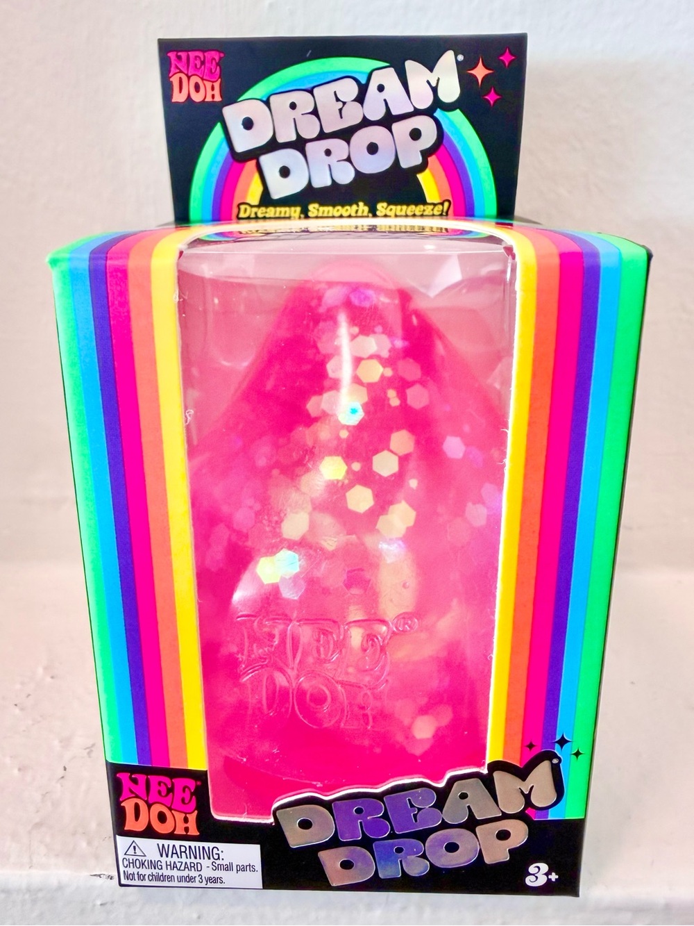 NEW! 100% AUTHENTIC Schylling NeeDoh NEE DOH Dream Drop - Pink Sparkle!